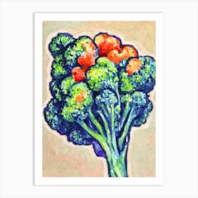 Broccoli 3 Fauvist vegetable Art Print