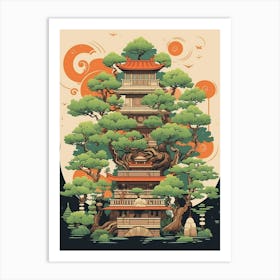 Bonsai Tree Japanese Style 1 Art Print