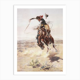 Vintage Cowboy Rider Art Print