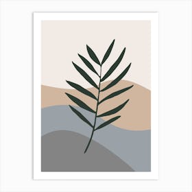 Palm Leaf Vector Illustration Art Print