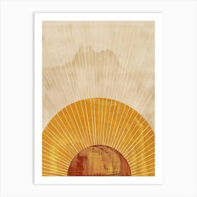 Sun Rising Over The Mountains Art Print