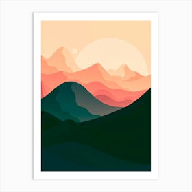 Sand Dune Mountains Art Print