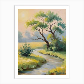 Stream In The Meadow Art Print