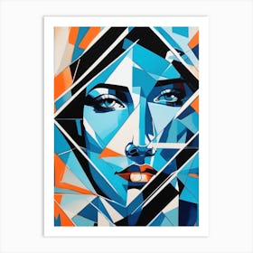 Kaleidoscope Woman Portrait Art Print