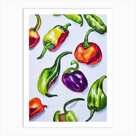 Serrano Pepper Marker vegetable Art Print