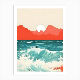 Sunset At The Beach 30 Art Print