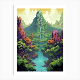 Manu National Park Pixel Art 3 Art Print