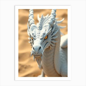 White Dragon Art Print