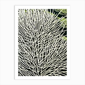 Acropora Aculeus Ii Linocut Art Print