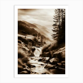 Stream In The Mountains 4 Art Print