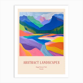 Colourful Abstract Banff National Park Canada 5 Poster Art Print