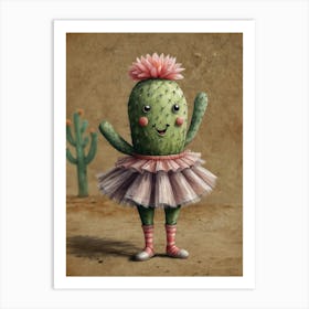 Cactus Ballerina Art Print