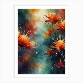 Watercolor Flowers 43 Art Print