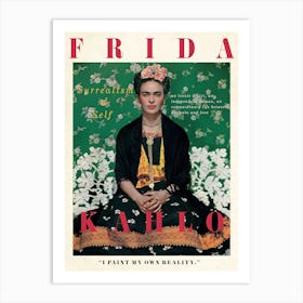 Frida Kahlo Portrait 2 Art Print