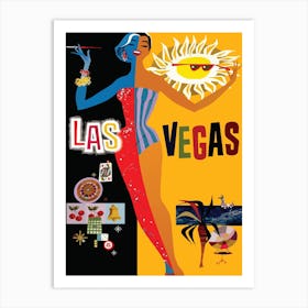 Las Vegas, Gambling Girl Art Print