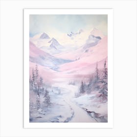 Dreamy Winter Painting Vanoise National Park France 1 Art Print