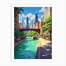 Chicago River 4 Art Print