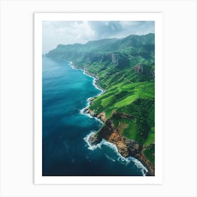 Aerial View Of The Coast Art Print