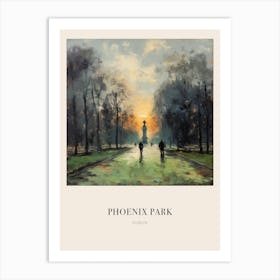 Phoenix Park Dublin 2 Vintage Cezanne Inspired Poster Art Print