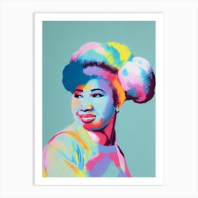 Aretha Franklin Colourful Illustration Art Print