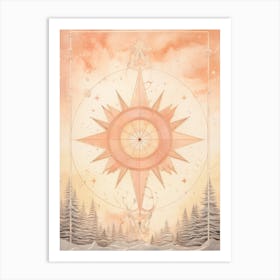 Celestial Geometric Illustration 6 Art Print