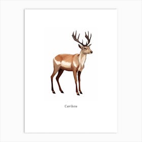 Caribou Kids Animal Poster Art Print