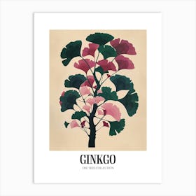 Ginkgo Tree Colourful Illustration 1 Poster Art Print