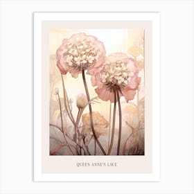 Floral Illustration Queen Annes Lace 1 Poster Art Print