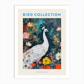 White Peacock Painting 1 Poster Art Print