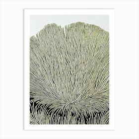 Acropora Gemmifera Linocut Art Print