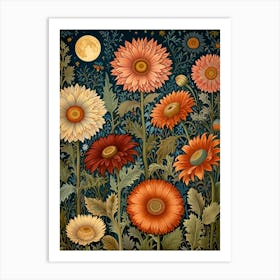 William Morris Gerbera Daisies Art Print