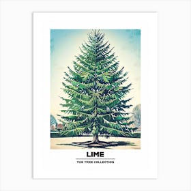 Lime Tree Storybook Illustration 3 Poster Art Print