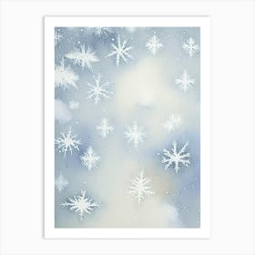 Winter, Snowflakes, Rothko Neutral Art Print