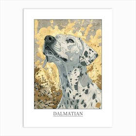 Dalmatian Precisionist Illustration 1 Poster Art Print