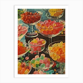 Jelly Beans Candy Sweets Pattern 3 Art Print