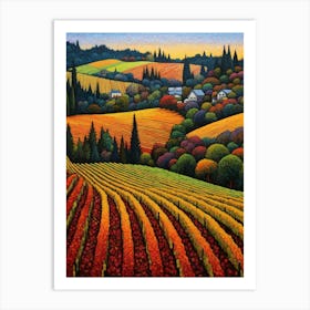 Woodinville Wine Country Fauvism 13 Art Print