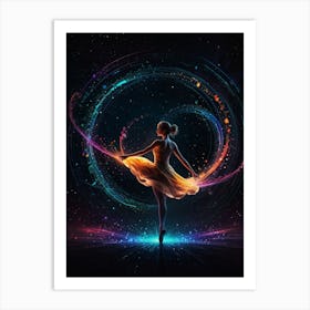 Dancer In Space Art Print