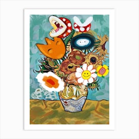 Sunflowers In A Vase 1 Art Print