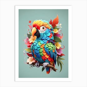 Colorful Parrot 1 Art Print