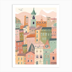 Turin 2, Italy Illustration Art Print