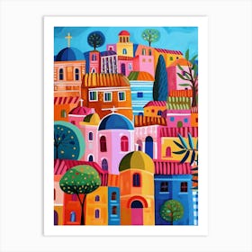 Kitsch Colourful Rome 4 Art Print