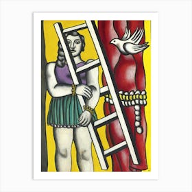 Fernand Léger La Jeune Fille À L’Échelle (1949) Art Print