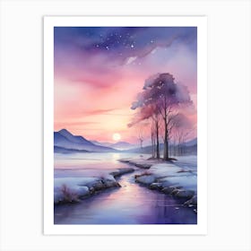 Winter Landscape Painting . 2 1 Art Print