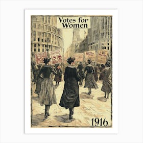 Aihrgdesign A Vintage Poster Of A Womens Suffrage March In 19 5435fce5 29a3 4ed5 B1d8 A3976acde980 3 Art Print