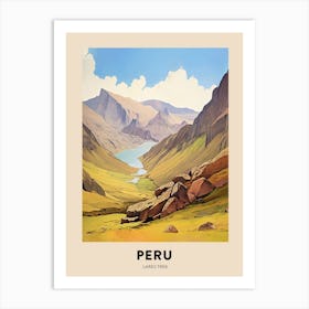 Lares Trek Peru 3 Vintage Hiking Travel Poster Art Print