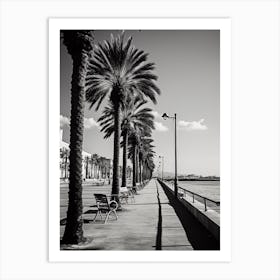 Limassol, Cyprus, Mediterranean Black And White Photography Analogue 3 Art Print