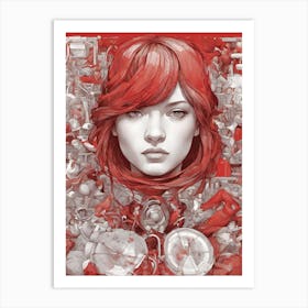 Red Haired Girl Art Print