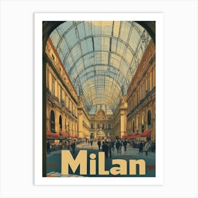 Aihrgdesign A Classic 1960s Travel Poster For Milan Showcasin D36a7085 6e58 4522 8aab 623f492d862c 3 Art Print