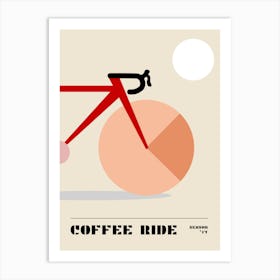 Coffee Ride II - Red Art Print