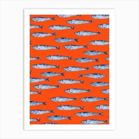Sardines Swimming Art Print